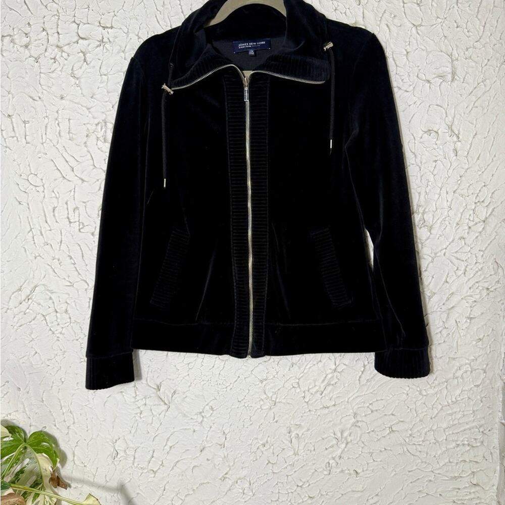 Jones New York Black Velvet Jacket - Picture 2 of 10